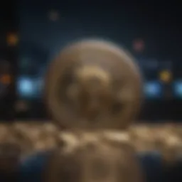 Virtual currency symbolizing gaming success