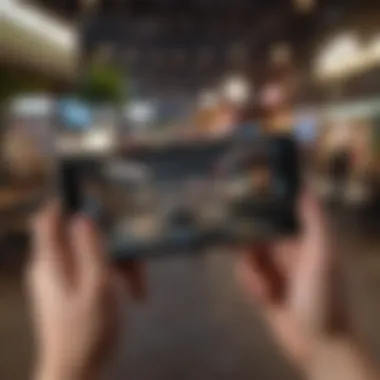 A user maximizing gameplay on their iPhone with strategic tips displayed on the screen